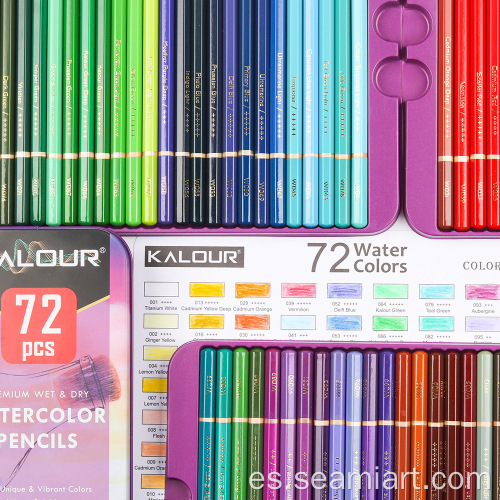 Lápices de color de madera natural juego de lápices de colores